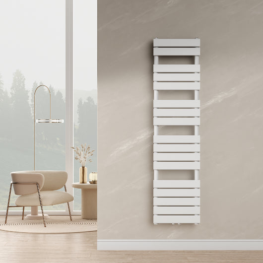 Scalda Asciugamani da Parete Voss ad Acqua Calda 160 x 40 cm Bianco [neu.haus]