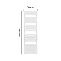 Scalda Asciugamani da Parete Voss ad Acqua Calda 160 x 50 cm Bianco [neu.haus]