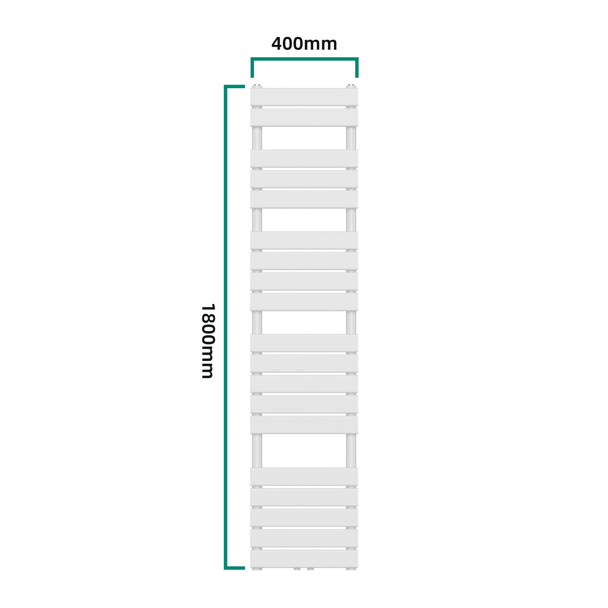 Scalda Asciugamani da Parete Voss ad Acqua Calda 180 x 40 cm Bianco [neu.haus]