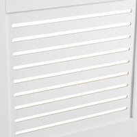 [en.casa] Copritermosifone in MDF Copertura per il Termosifone Protezione Radiatore (LuxLaxA) 112x19x82 cm  Bianco