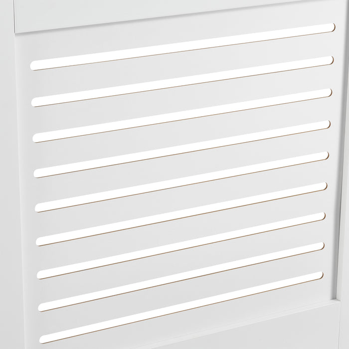 [en.casa] Copritermosifone in MDF Copertura per il Termosifone Protezione Radiatore (LuxLaxA) 112x19x82 cm  Bianco