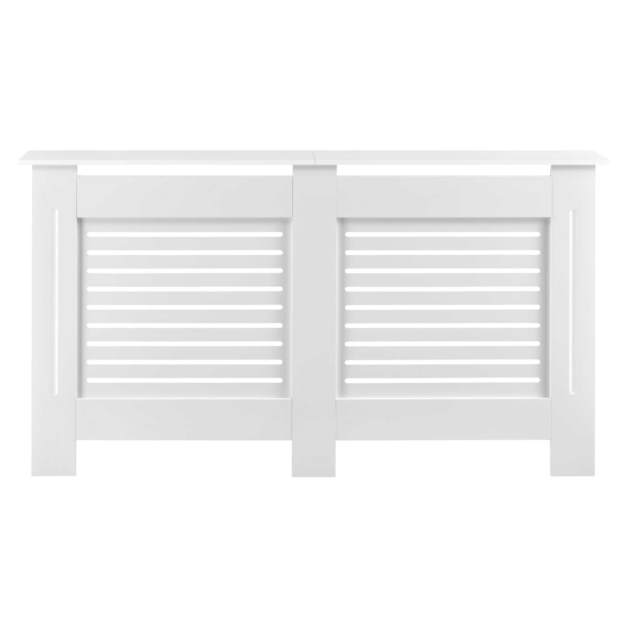 [en.casa] Copritermosifone in MDF Copertura per il Termosifone Protezione Radiatore (LuxLaxA) 152x19x82 cm  Bianco