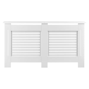 [en.casa] Copritermosifone in MDF Copertura per il Termosifone Protezione Radiatore (LuxLaxA) 152x19x82 cm  Bianco