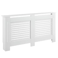 [en.casa] Copritermosifone in MDF Copertura per il Termosifone Protezione Radiatore (LuxLaxA) 152x19x82 cm  Bianco