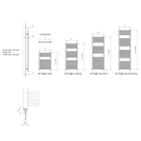 Termoarredo bagno scaldasalviette elettrico calorifero termosifone cromo lucido *** finitura- cromo lucido, misure h1...