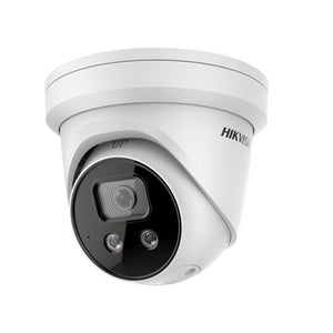 Hikvision DS-2CD2346G2-ISU/SL Telecamera Dome IP Turret DarkFighter  di sorveglianza da 4 Megapixel Acusense con Audio/Allarme/Strobo 2.8mm