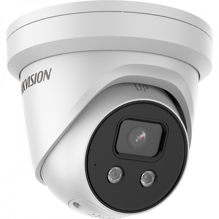 Hikvision DS-2CD2346G2-ISU/SL Telecamera Dome IP Turret DarkFighter  di sorveglianza da 4 Megapixel Acusense con Audio/Allarme/Strobo 2.8mm