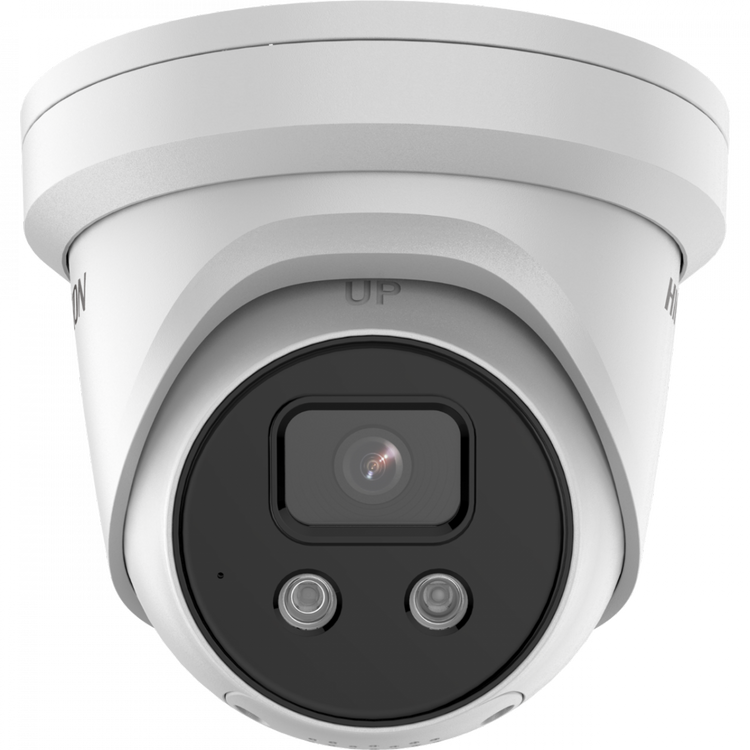 Hikvision DS-2CD2346G2-ISU/SL Telecamera Dome IP Turret DarkFighter  di sorveglianza da 4 Megapixel Acusense con Audio/Allarme/Strobo 2.8mm