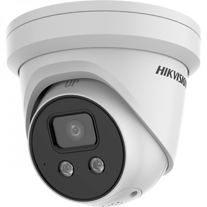 Hikvision DS-2CD2346G2-ISU/SL Telecamera Dome IP Turret DarkFighter  di sorveglianza da 4 Megapixel Acusense con Audio/Allarme/Strobo 2.8mm