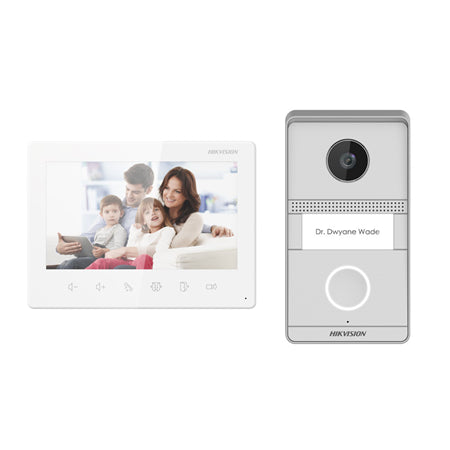 Hikvision DS-KIS101-P Kit Videocitofono Monofamiliare Intercom Analogico 2 Fili 2 Megapixel