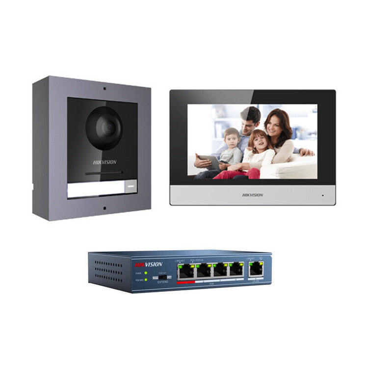 Hikvision DS-KIS602 Videocitofono Intercom IP Monofamiliare Espandibile App Hikconnect