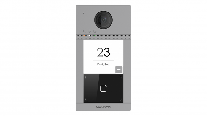 Hikvision DS-KIS604-P Kit videocitofono IP 2 Mpx con lettore mifare per sblocco serratura DS-KIS604