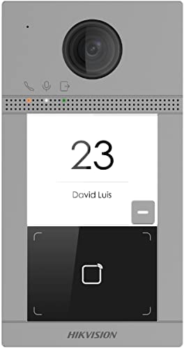 Hikvision DS-KV8113-WME1 (B) Postazione esterna 1 pulsanti videocitofono WiFi / IP con telecamere HD 2.0mpx e lettore di prossimità mifare card standard PoE/12V DC IP65 IK08