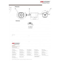 Hikvision Hiwatch series Telecamera bullet IP WiFi hd 1080p 2Mpx 2.8mm h.265 audio slot sd IP66