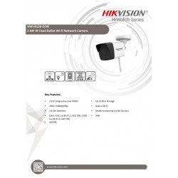 Hikvision Hiwatch series Telecamera bullet IP WiFi hd 1080p 2Mpx 2.8mm h.265 audio slot sd IP66