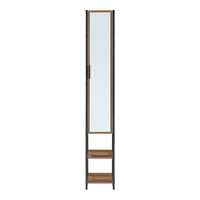 Mobile a Colonna Namsskogan per Bagno 160 x 24 x 30 cm Nero / effetto Legno Intarsiato color Noce [en.casa]