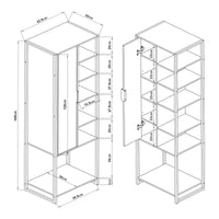 Set 4 Mobili da Bagno Namsskogan in effetto Legno Intarsiato color Noce [en.casa]