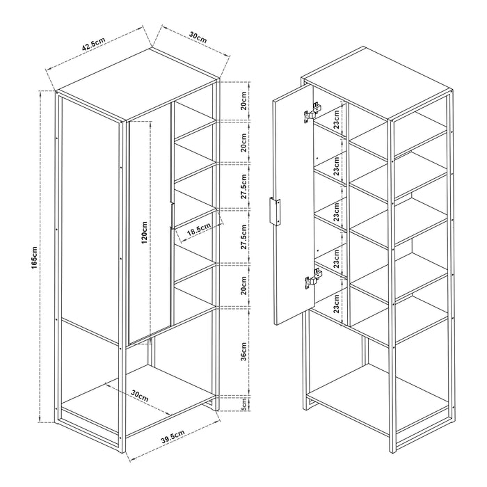 Set 4 Mobili da Bagno Namsskogan in effetto Legno Intarsiato color Noce [en.casa]