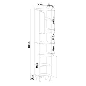 Mobile a Colonna Overath per Bagno - Grigio [en.casa]