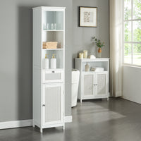 Mobile a Colonna Karlsà¸y per Bagno 161 x 35 x 32 cm Bianco [en.casa]