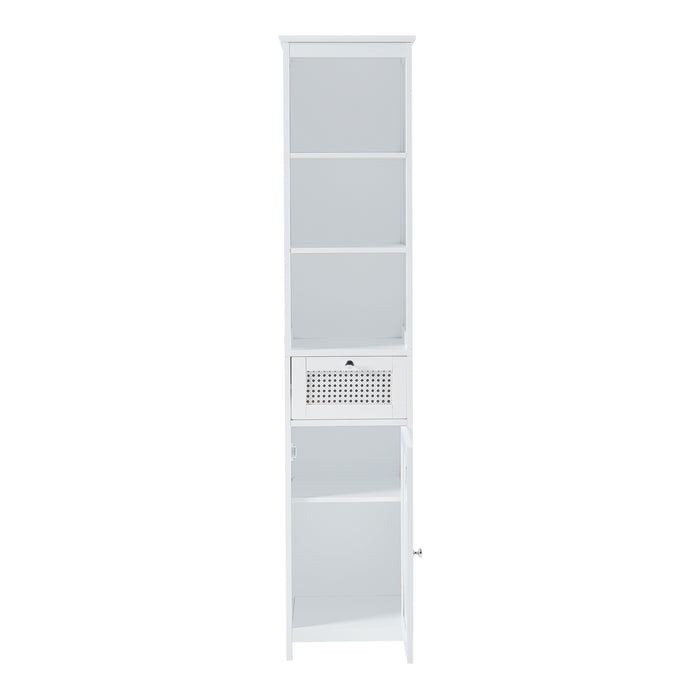 Mobile a Colonna Karlsà¸y per Bagno 161 x 35 x 32 cm Bianco [en.casa]