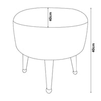 Sgabello Basso Laholm Pouf Rotondo ⌀40 cm Effetto Velluto Blu [en.casa]