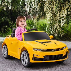 Macchina Elettrica per Bambini 12V con Licenza Chevrolet Camaro Giallo