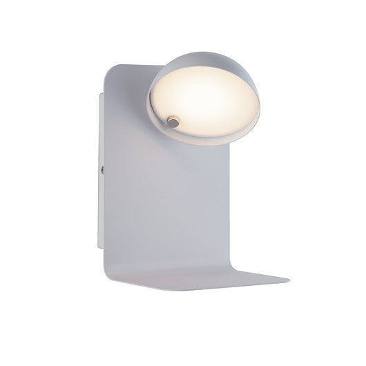 Applique LED BOING in metallo bianco con testa orientabile e presa USB