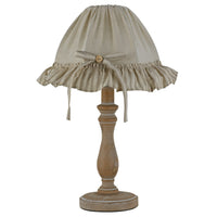 Lampada da tavolo CHERRY in legno con paralume in cotone