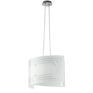 Sospensione CONCEPT in vetro bianco 45 cm.