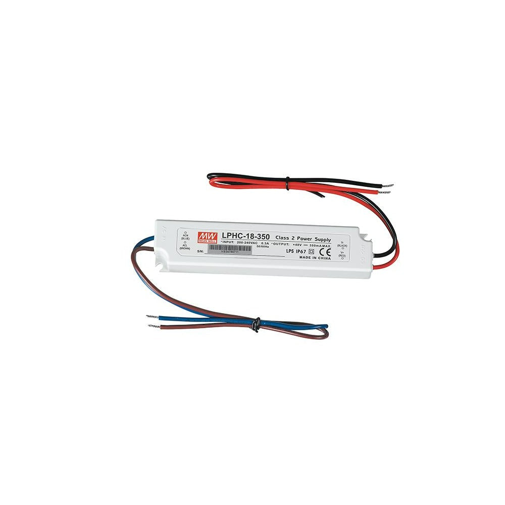 DRIVER MW LPHC C.COSTANTE IP67 OUTPUT 6-48V 350mA 16.8W INPUT AC180-264V 14X3X2.2CM