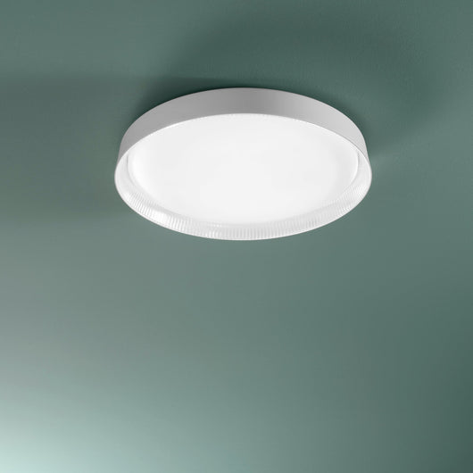 Plafoniera LED KAOS bianca con bordo diamantato 40W con interruttore CCT 50 cm.