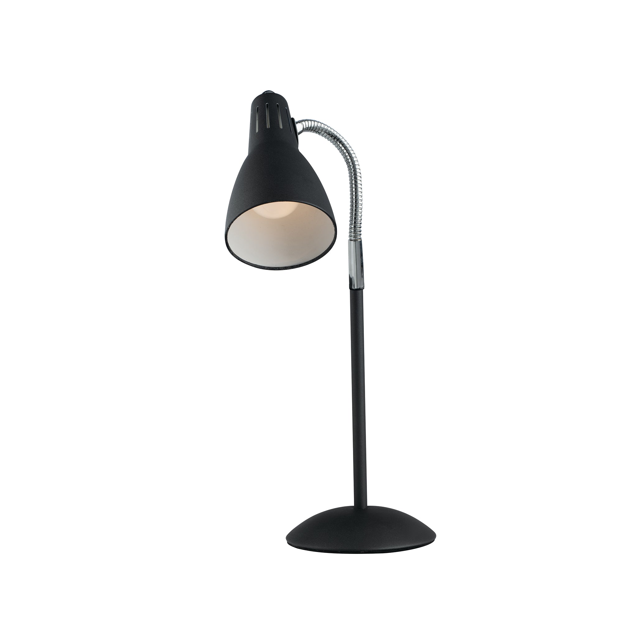 Lampada da tavolo LOGIKO in metallo grigio con diffusore orientabile