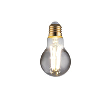 Lampadina LED E27 A60 in vetro grigio fumè 8W 1800K (luce calda)