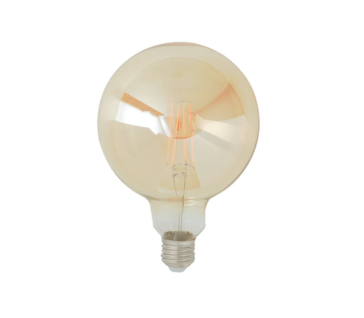 Lampadina LED E27 modello G125 in vetro ambrato 8W 2500K (luce calda)