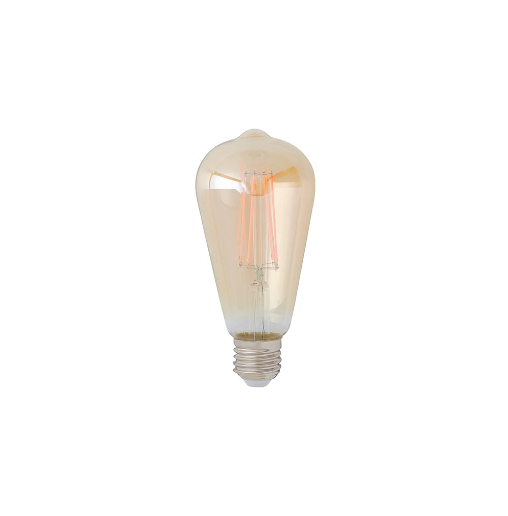 Lampadina LED E27 modello ST64 in vetro ambrato 8W 2500K (luce calda)