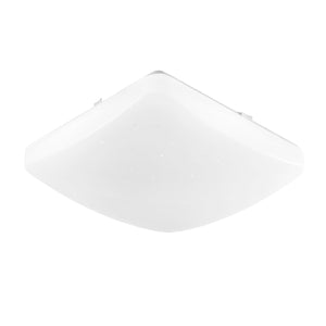 Plafoniera LED MOON quadrata bianca 24W con CCT e telecomando IP44 38 cm.