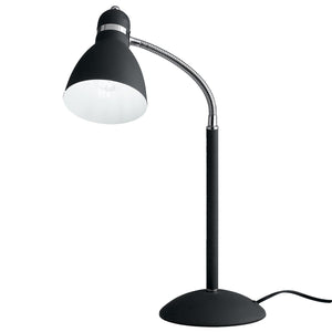 Lampada da tavolo PEOPLE in metallo nero con diffusore orientabile