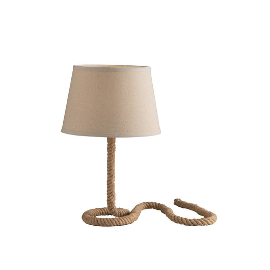 Lampada da tavolo ROPE Beige in Canapa e Metallo 1xE27 48x30x30cm.