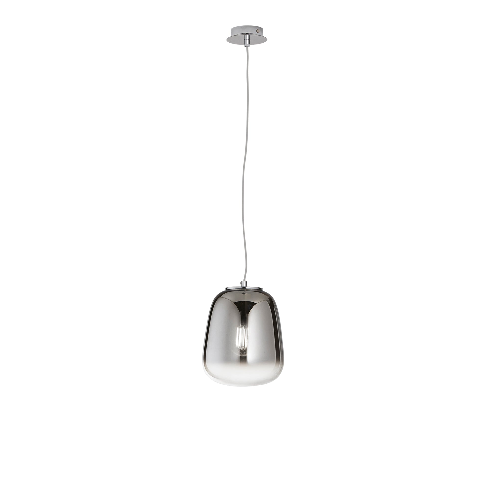 Lampada da tavolo SMOKE in vetro grigio gumè 20 cm.