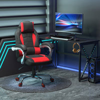 Sedia da Gaming Ergonomica 67x69x118-127 cm in Similpelle Rosso e Nero