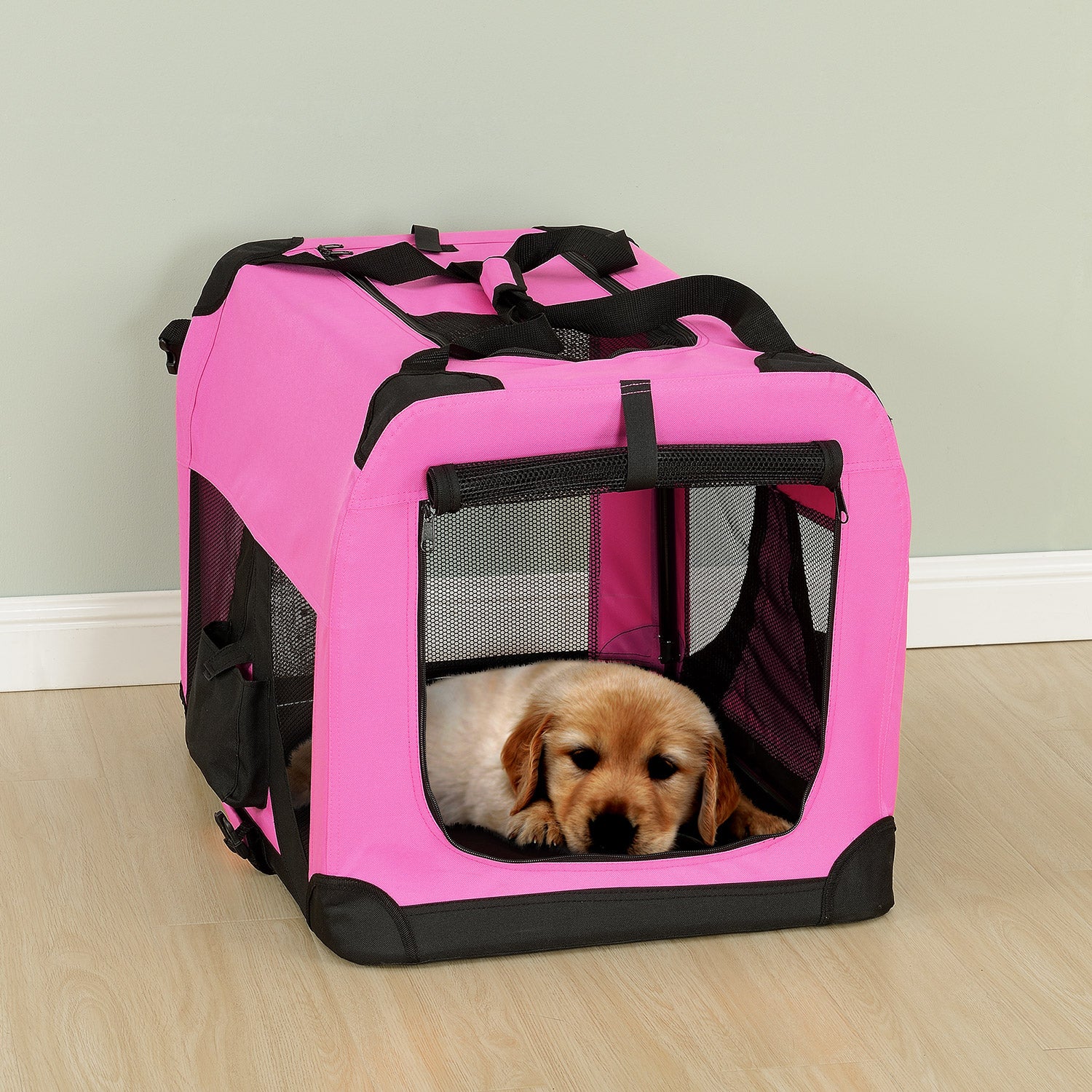 Borsa di Trasporto Pieghevole per Cani e Gatti Cuccia Small - Rosa pro.tec