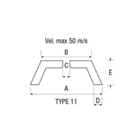 MOLE RESINOIDI A TAZZA CILINDRICA CONICHE 110x90x22.2 GRANA 220 LEVIGARE IMA MT02CS220