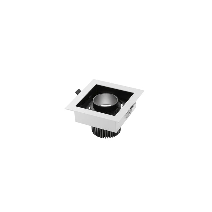 Incasso LED APOLLO antiriflesso nero con luce orientabile 20W luce calda