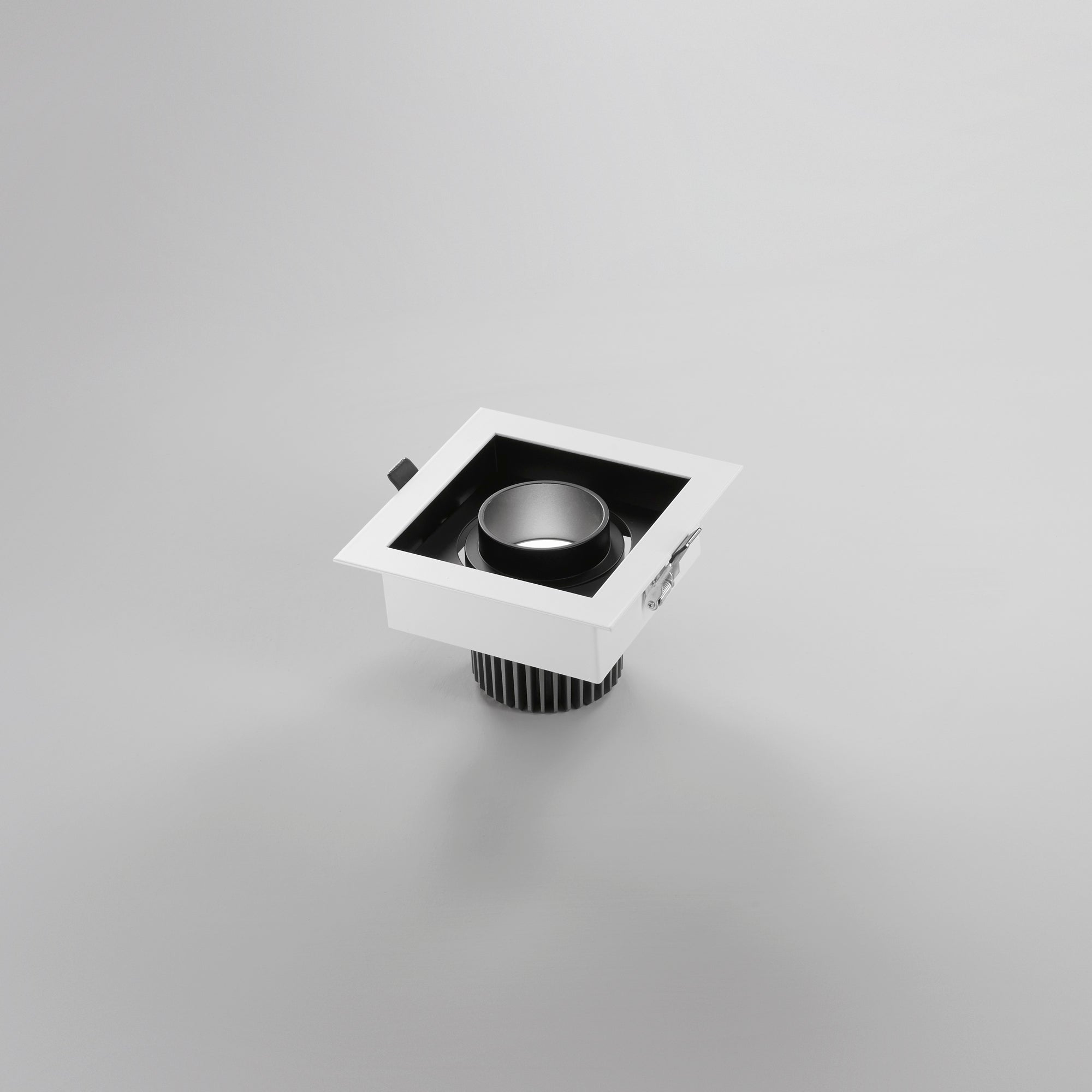 Incasso LED APOLLO antiriflesso nero con luce orientabile 20W luce calda