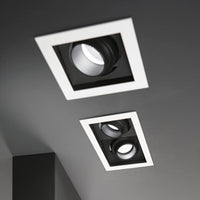 Incasso LED APOLLO antiriflesso nero con luce orientabile 20W luce calda