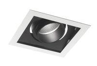 Incasso LED APOLLO antiriflesso nero con luce orientabile 45W luce calda