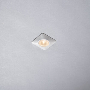 Incasso LED ASSO quadrato in alluminio bianco 1W luce naturale 3,2 cm.