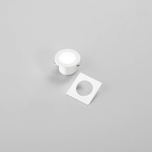 Incasso LED DAMA bianco con doppia ghiera intercambiabile inclusa 3W luce naturale (4000K)