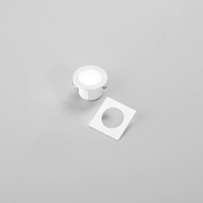 Incasso LED DAMA bianco con doppia ghiera intercambiabile inclusa 3W luce naturale (4000K)